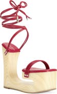 AZALEA WANG Cipriano Ankle Wrap Platform Sandal