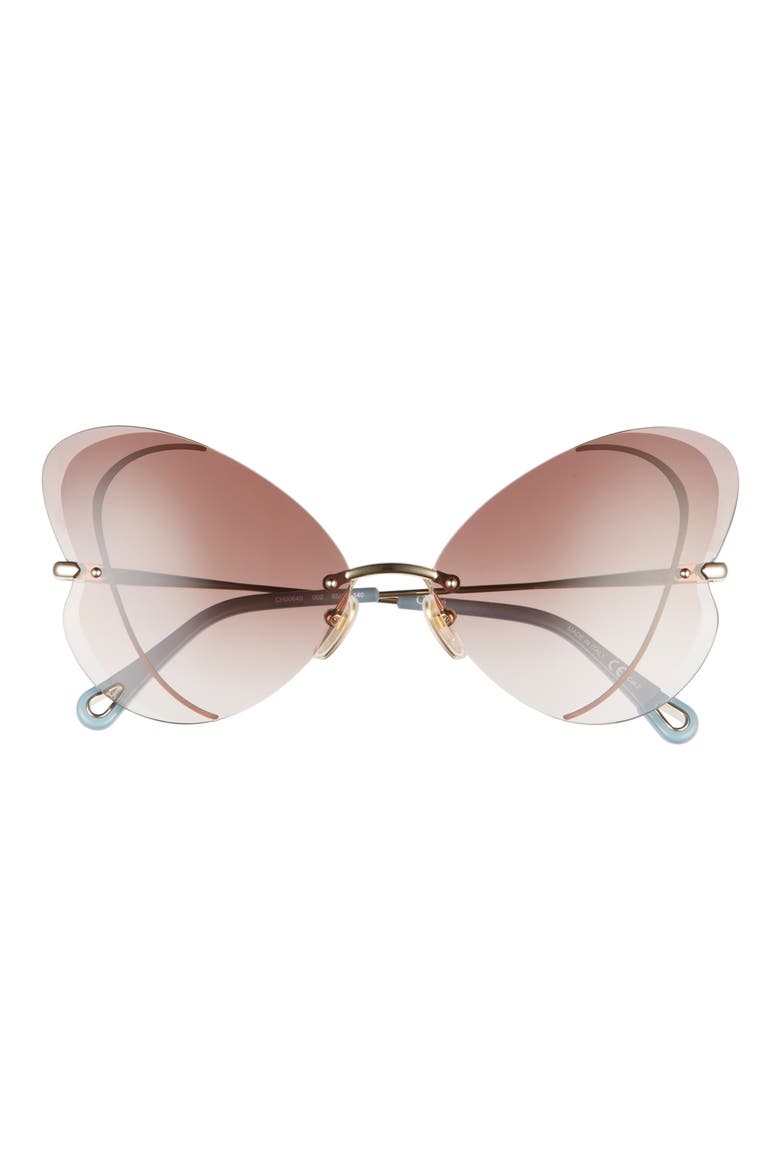 65mm Square Sunglasses, Main, color, GOLD
