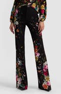 Alice + Olivia Teeny Floral Fit & Flare Bootcut Pants