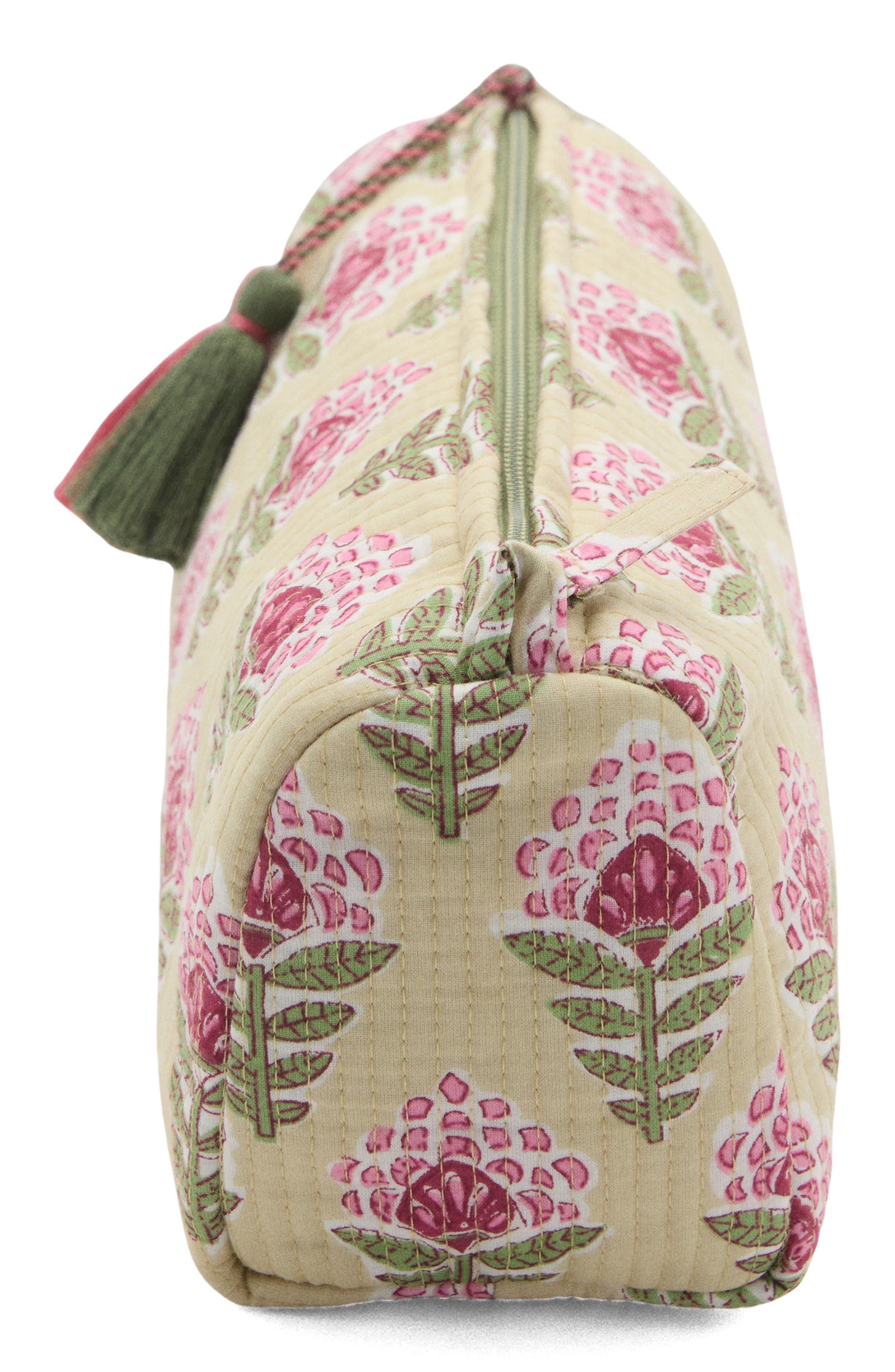 MANGO Textured Cotton Cosmetics Bag, Alternate, color, 