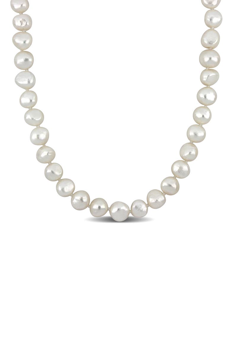 12mm Cultured Freshwater Pearl Necklace, Main, color, WHITE