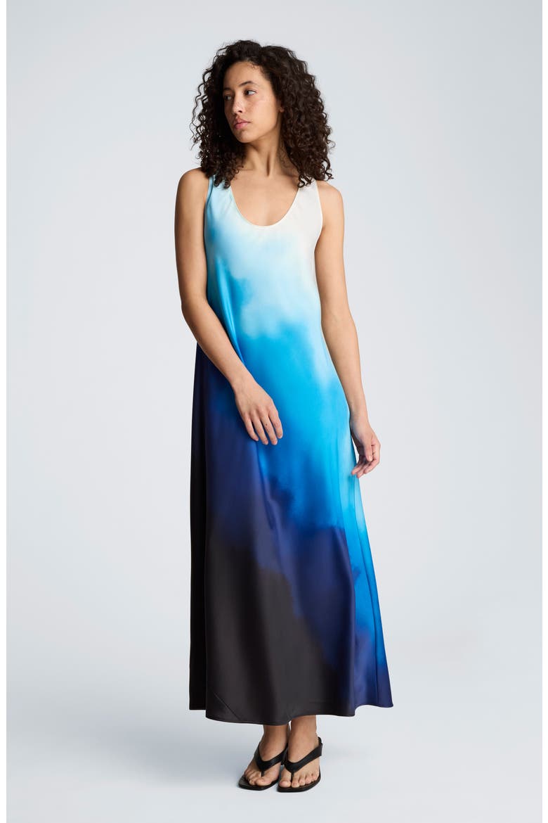 Print Sleeveless Maxi Dress, Alternate, color, LAKE BLUE MULTI