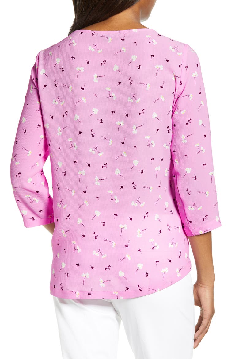 Gibson x International Women's Day Hoang-Kim Tie Front Crepe Top, Alternate, color, LAVENDER FALLS