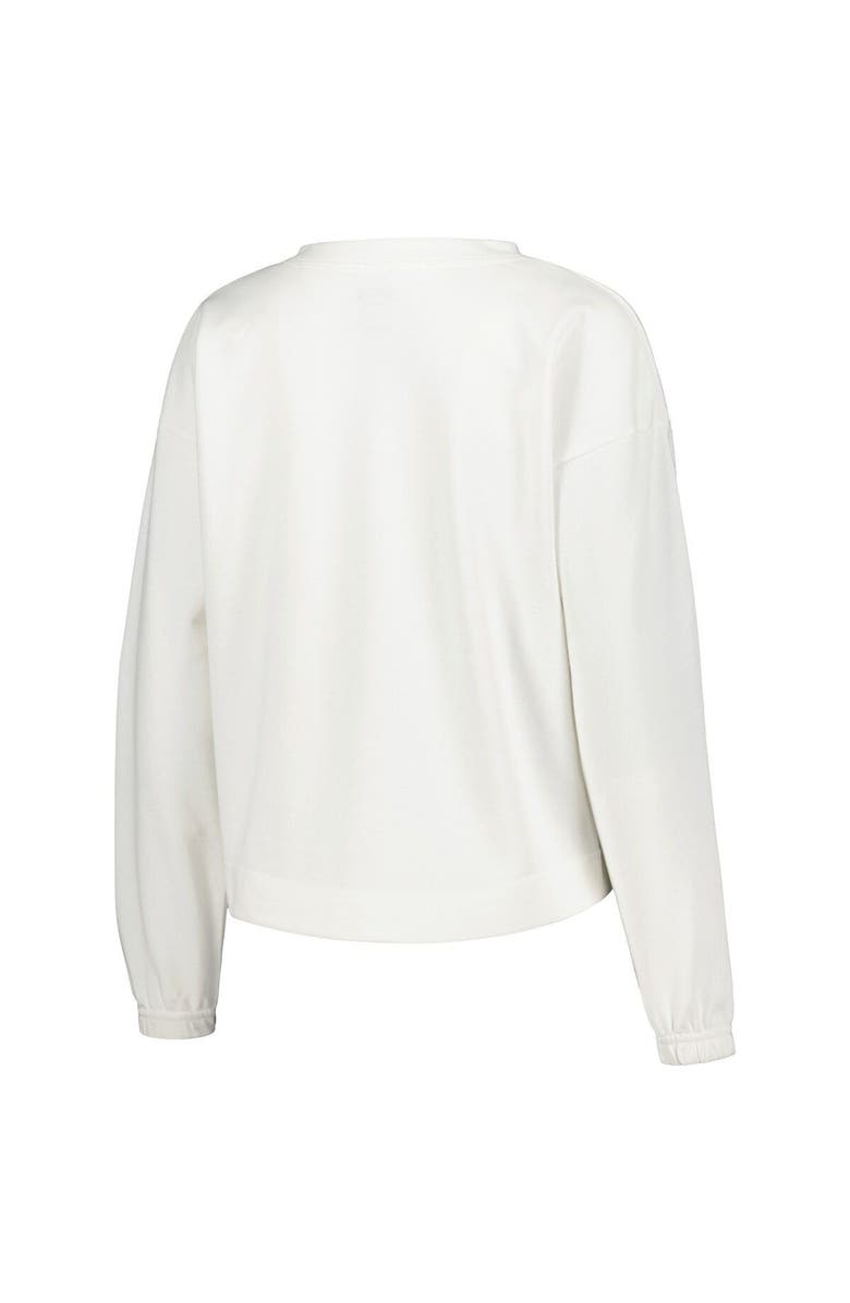 CONCEPTS SPORT Women's Concepts Sport  White Chicago Bulls Sunray Notch Neck Long Sleeve T-Shirt, Alternate, color, White