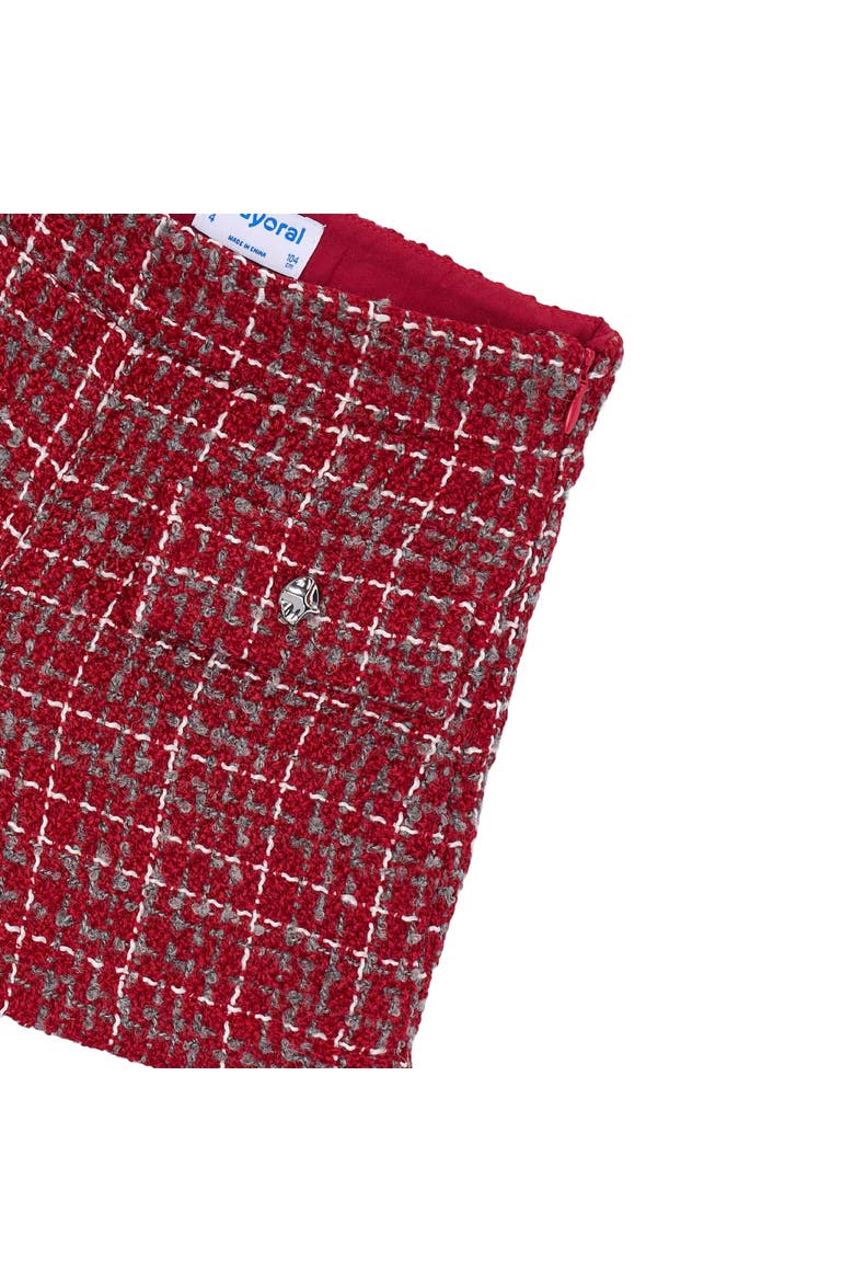 Tweed Button Shorts, Alternate, color, Red