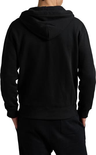 パーカー・フーディ Polo Ralph Lauren Black Zip Sweatshirt In Cotton Blend Zipped cotton-blend hoodie in black - Polo Ralph Lauren Kids