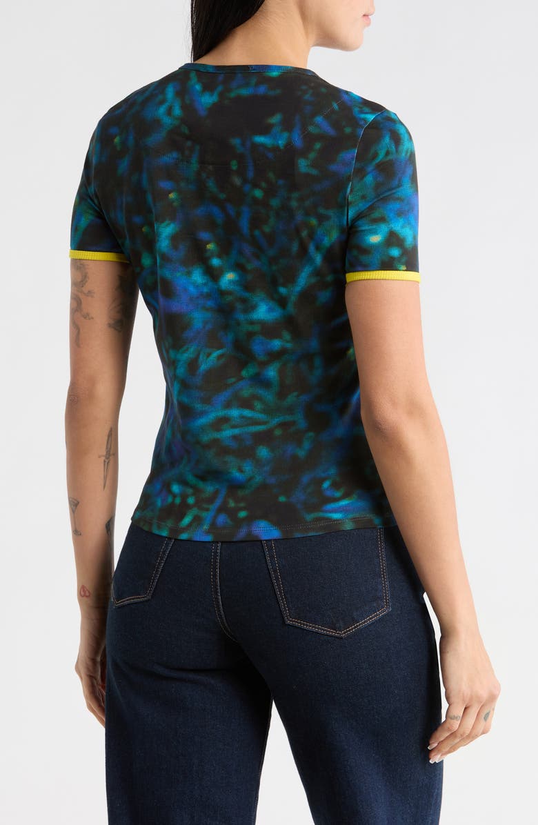 Desigual Floral Ringer T-Shirt, Alternate, color, Blue