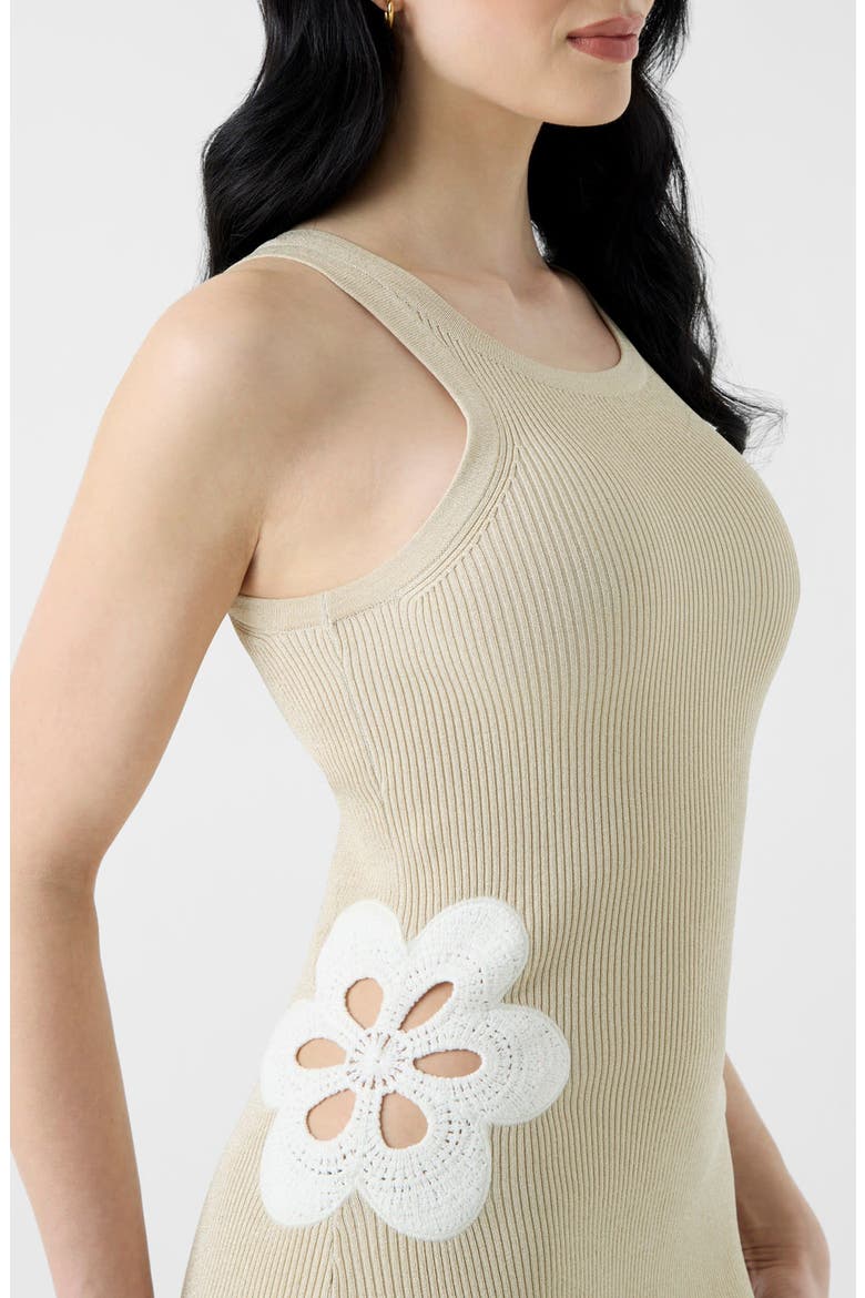 Laurie Lurex Midi Dress, Alternate, color, OPEN BEIGE