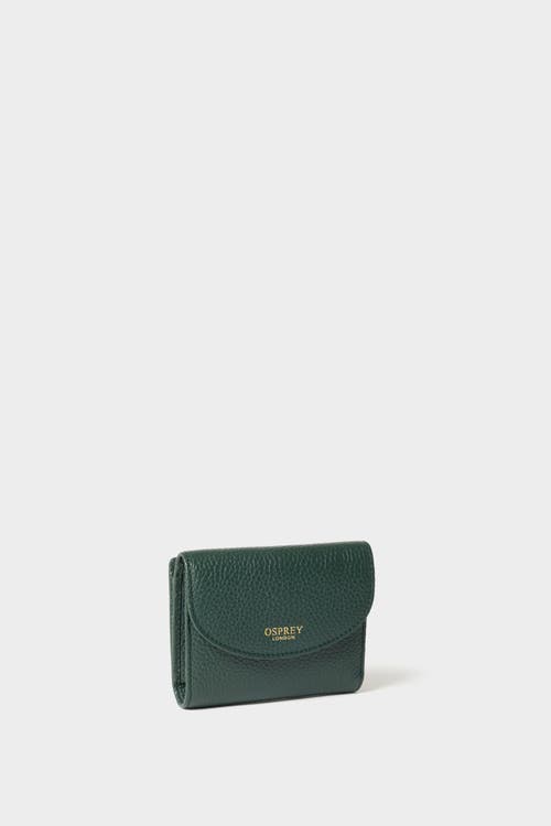 Osprey London The Core Small Leather Matinee Purse In Green