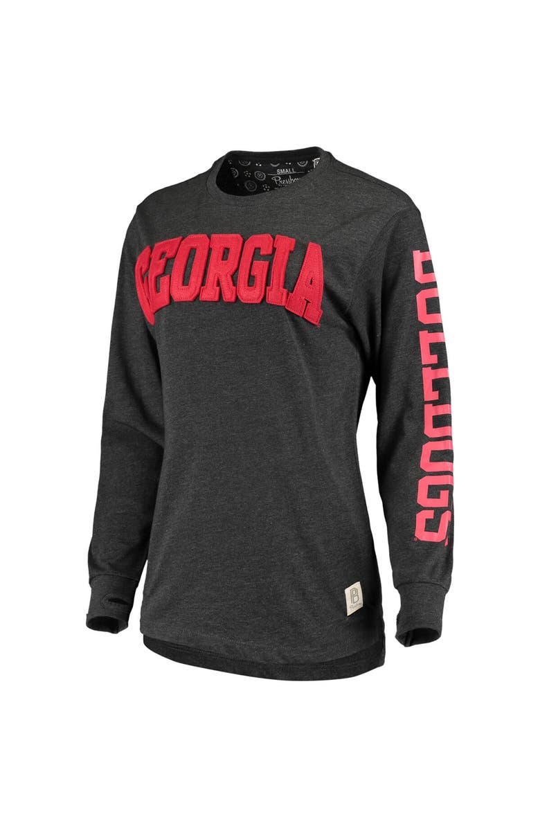 PRESSBOX Women's Pressbox Black Georgia Bulldogs Two-Hit Canyon Long Sleeve T-Shirt, Alternate, color, Black