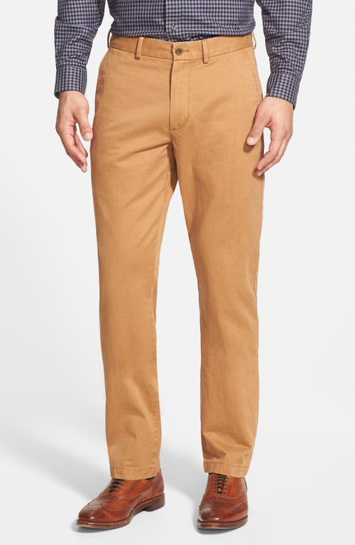 NORDSTROM MEN'S SHOP Straight Leg Washed Chinos in Tan Chipmunk 