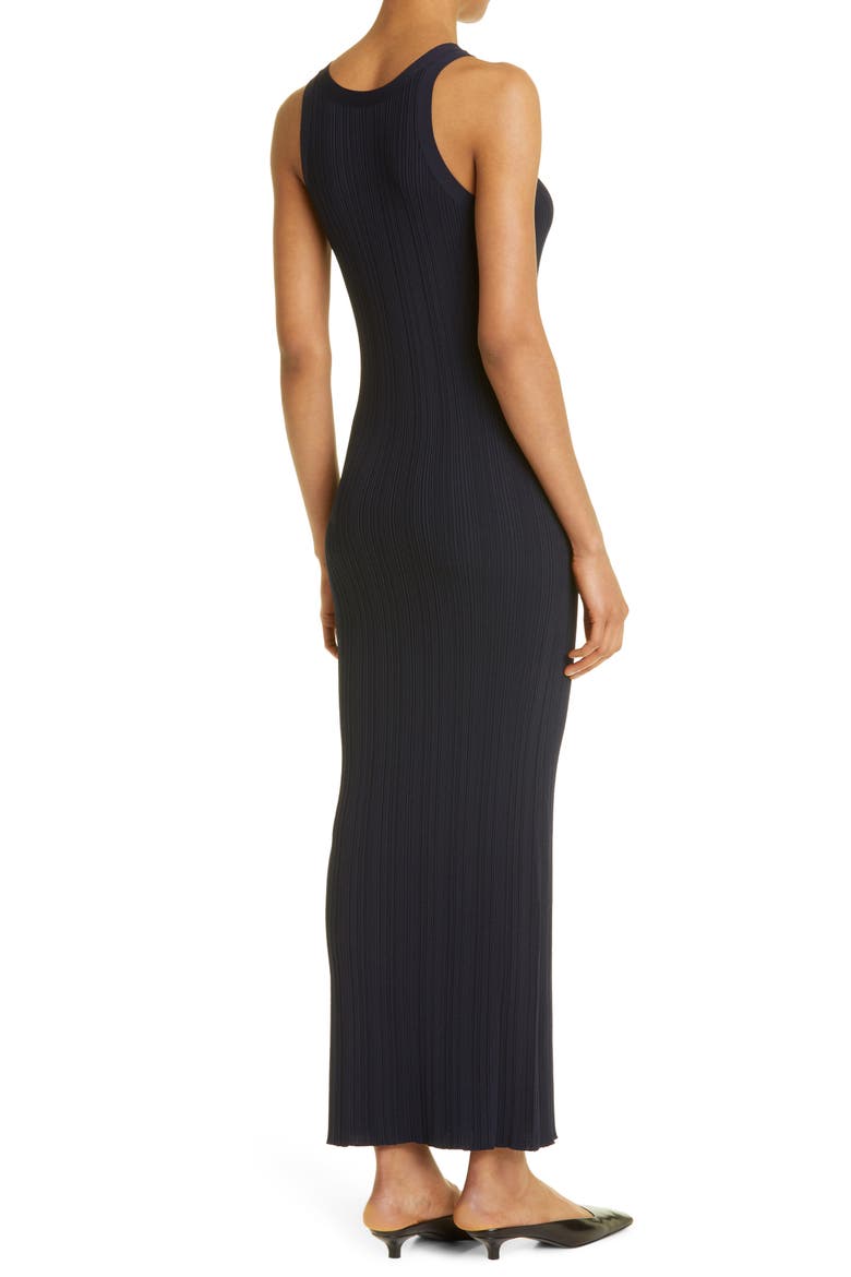 Totême Seamless Rib Tank Sweater Dress, Alternate, color, DARK NAVY