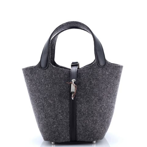 Picotin Lock Bag Felt with Leather PM