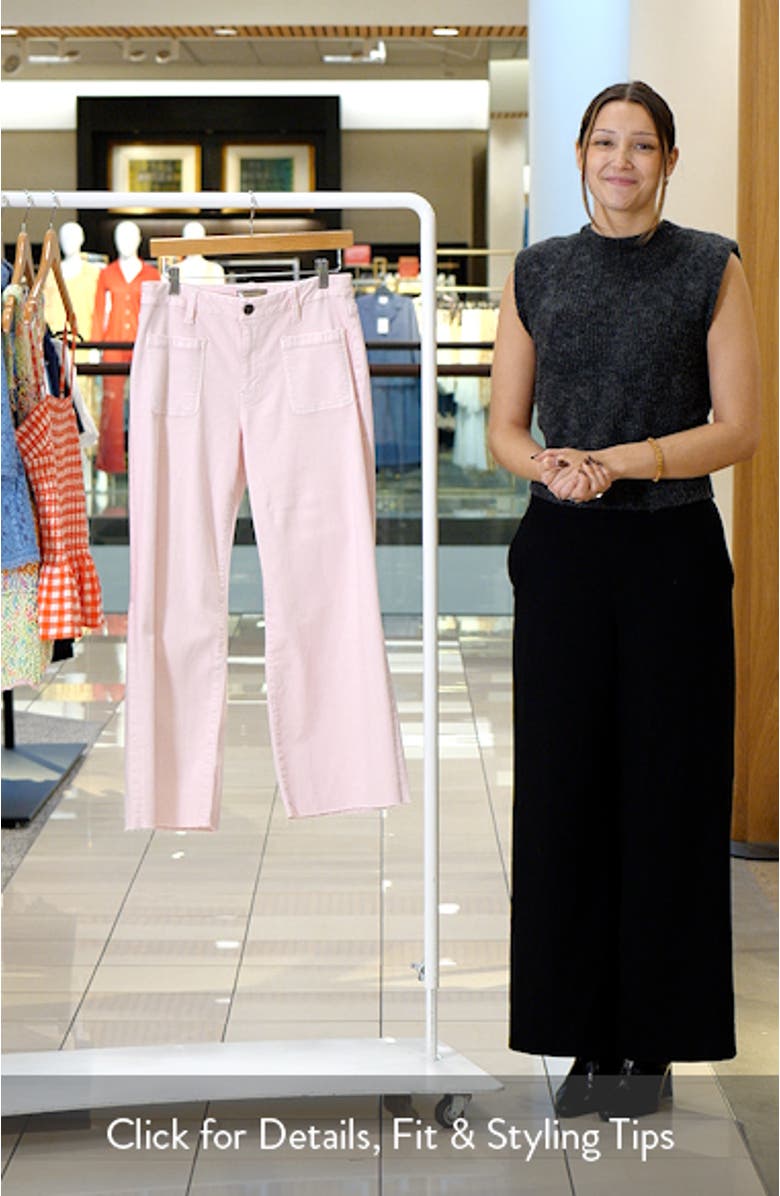 Meg High Rise Patch Pocket Wide Leg Jeans, sales video thumbnail