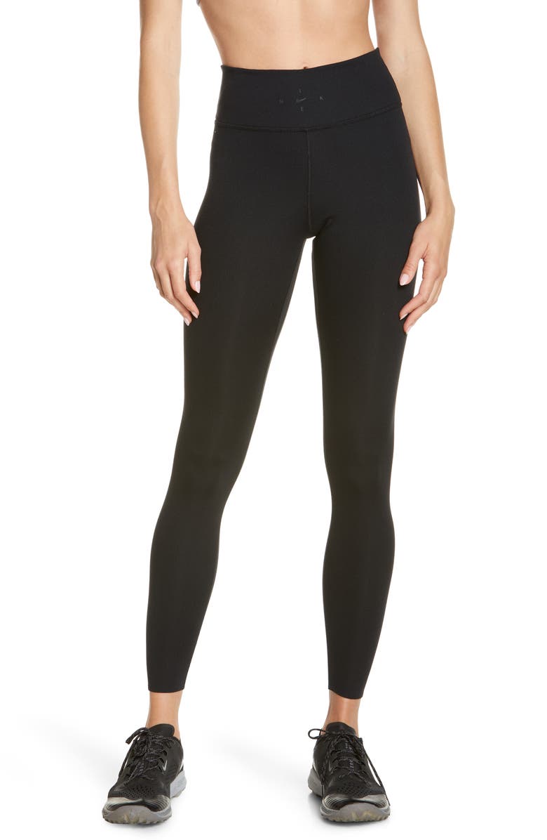 Nike One Luxe Dri-FIT Rib Leggings, Main, color, 