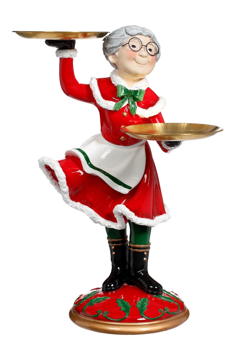 Mark Roberts Joyful Mrs.Claus with Tray, Main, color, Red