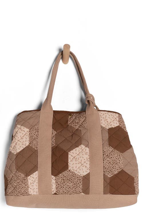 Free People Pippa Patchwork Cotton Tote In Neutral