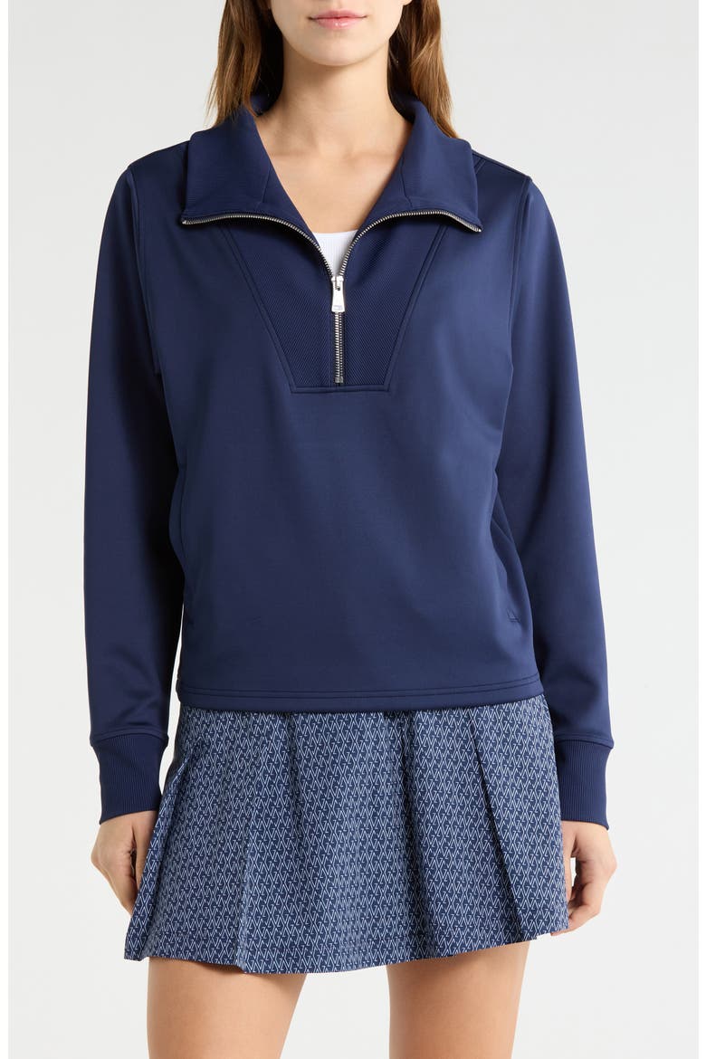 Wren Quarter Zip Top, Main, color, MALTESE BLUE