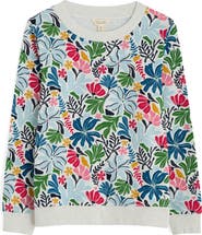 Seasalt Cornwall Bright Wave Floral French Terry Sweatshirt