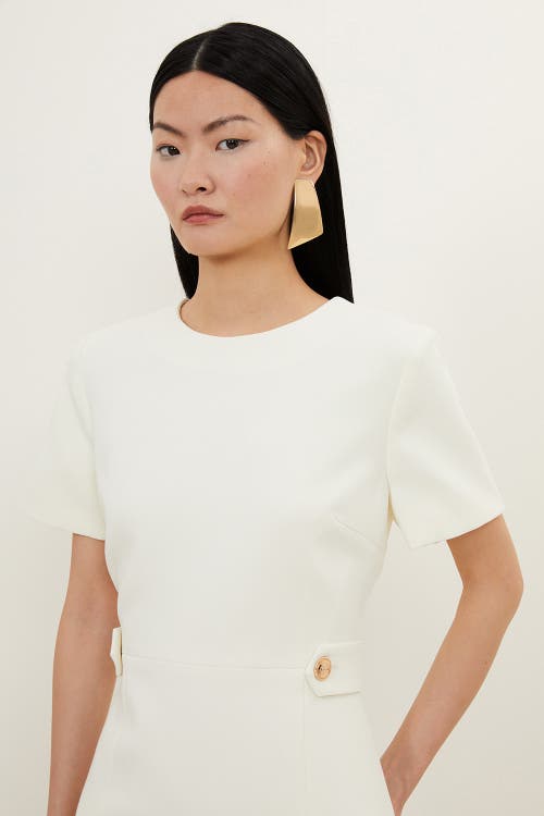 Karen Millen Tailored Mini Dress In White