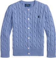 Polo Ralph Lauren Kids' Cable Stitch Cotton Cardigan