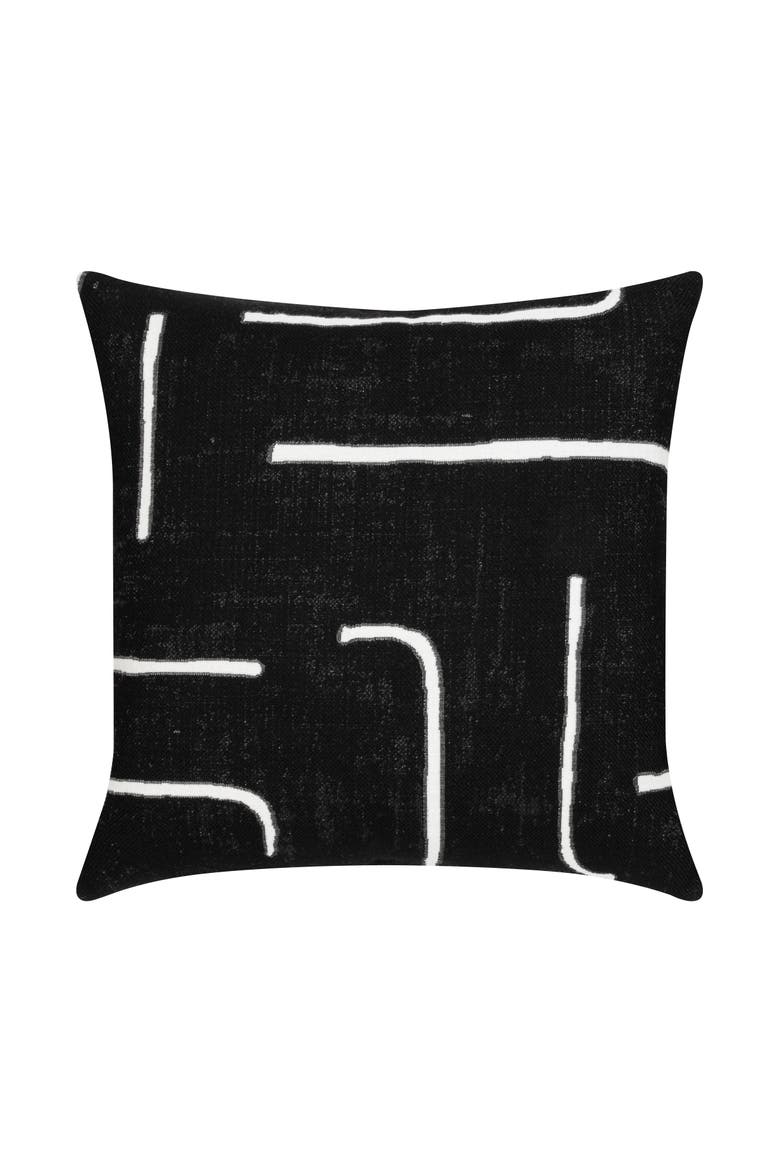 Instinct Indoor & Outdoor Woven Accent Pillow, Alternate, color, Ebony