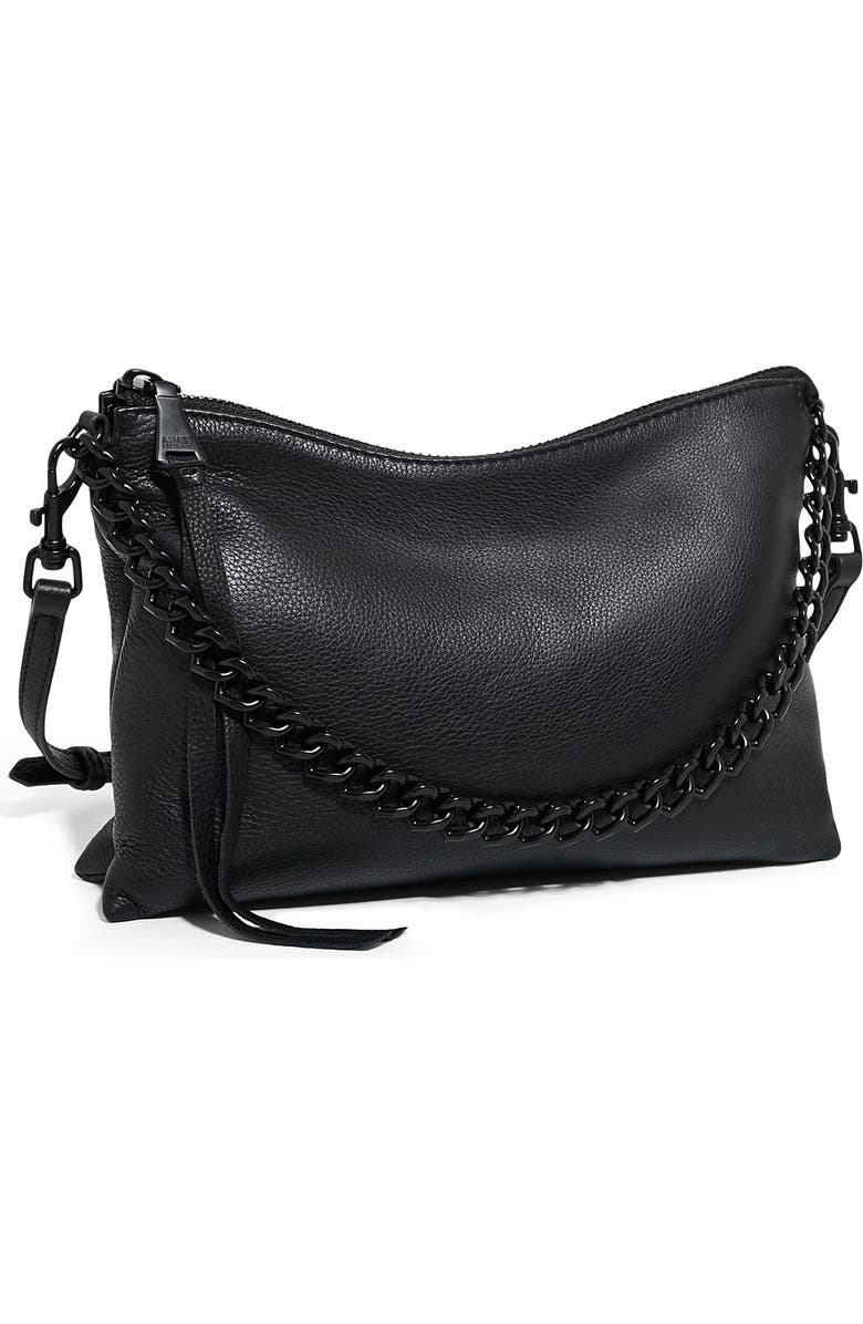 AIMEE Mystro Heart Chain Crossbody Bag, Alternate, color, Black