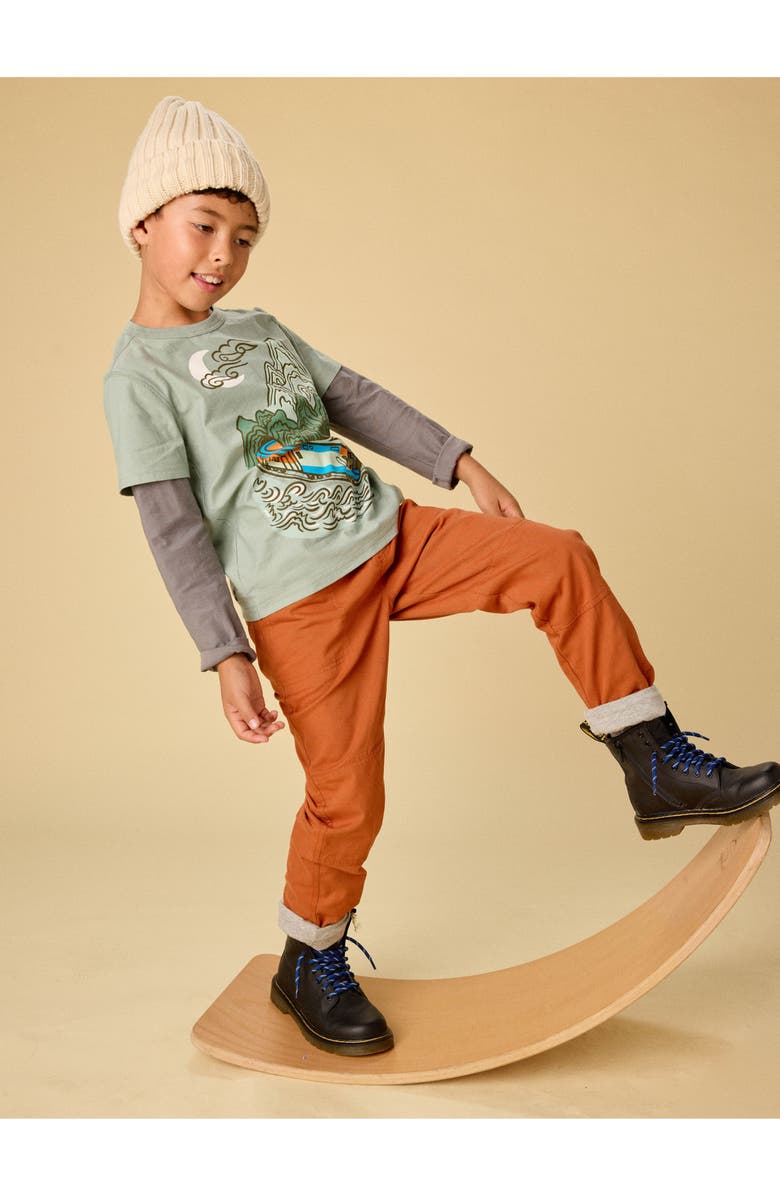 Tea Collection Cozy Does It Lined Pants, Alternate, color, Ginger Bread