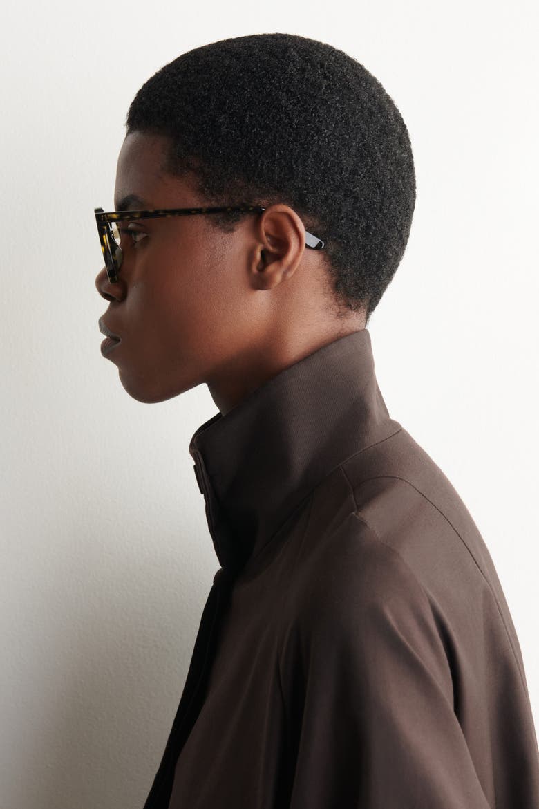 Square-Frame Aviator Sunglasses, Alternate, color, TORTOISESHELL / YELLOW