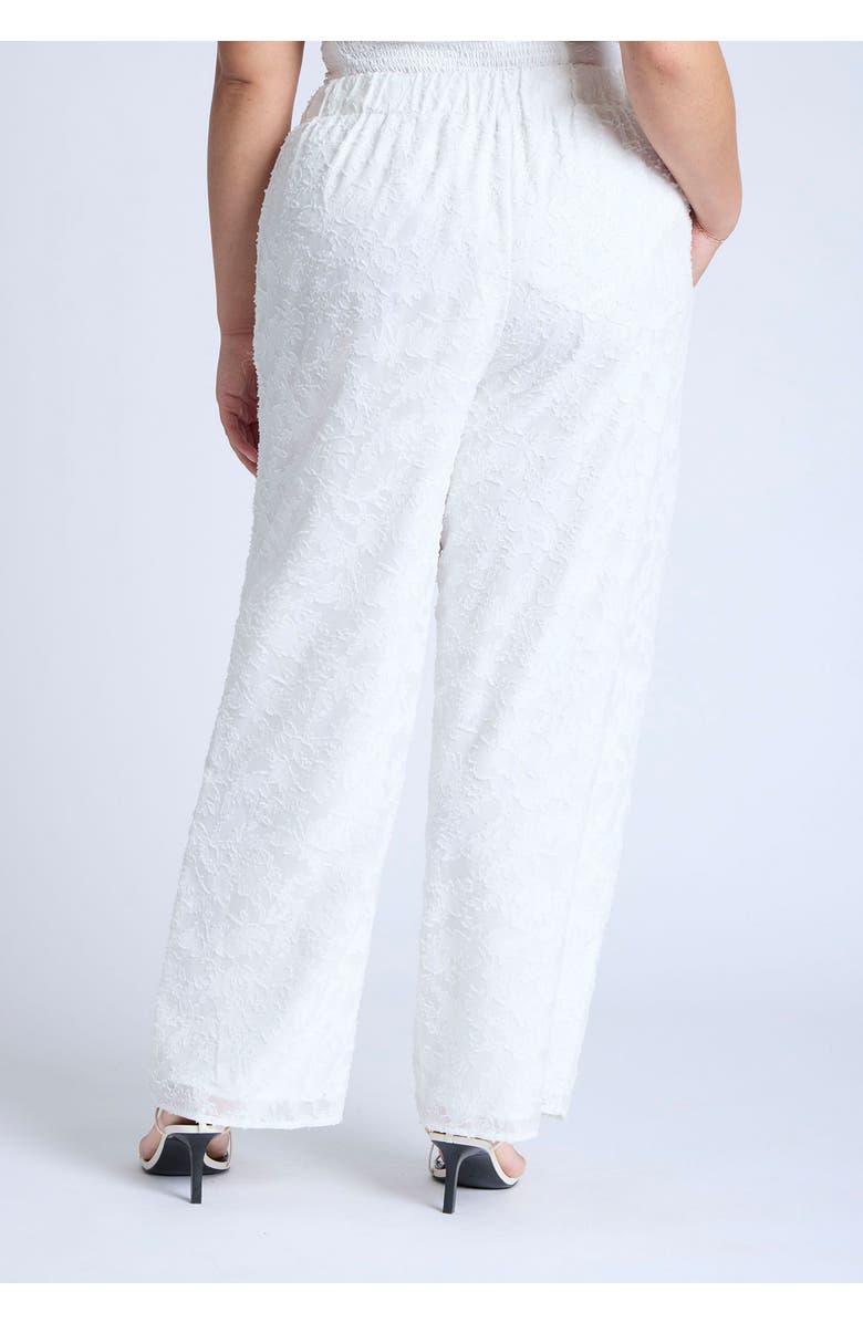 ELOQUII Textured Jacquard Pants, Alternate, color, Jet Stream