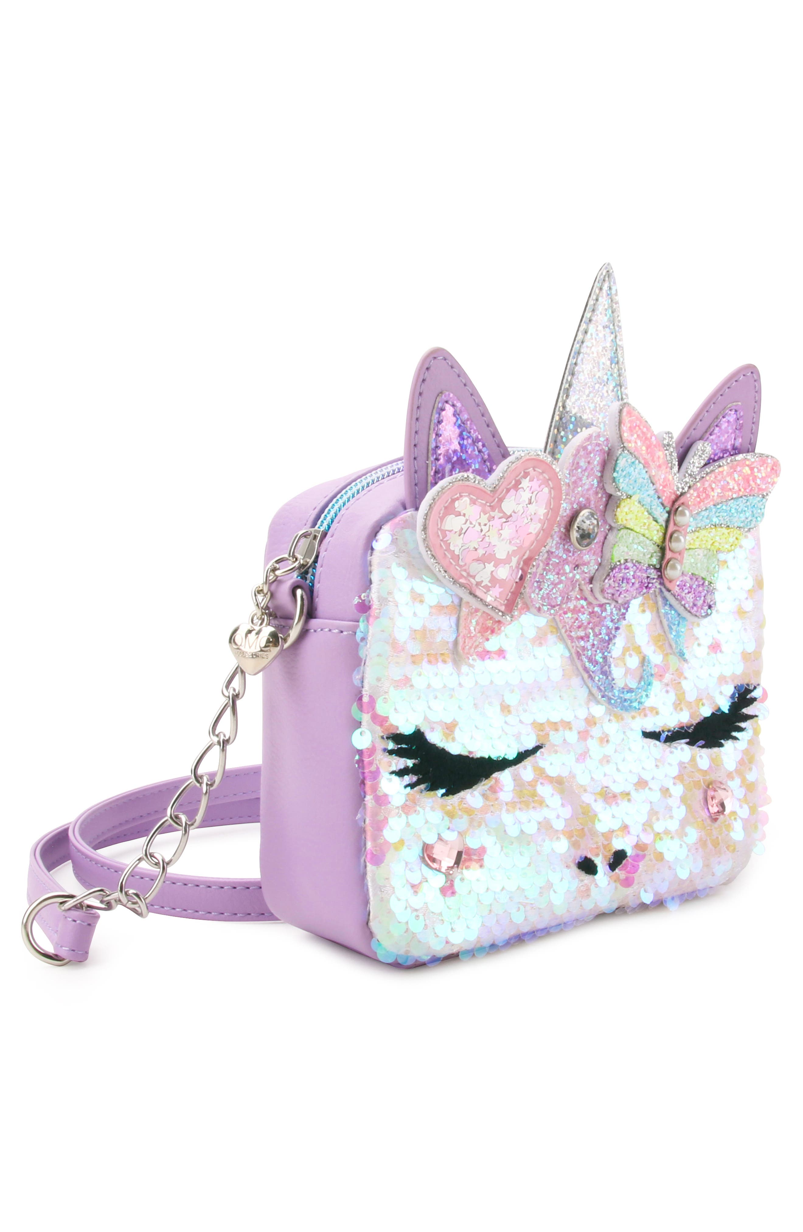 Kids' Miss Gwen Sequin Crossbody Bag, Alternate, color, ORCHID