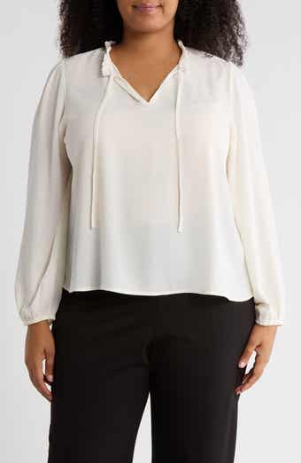 NORDSTROM RACK Ruffle Neck Top