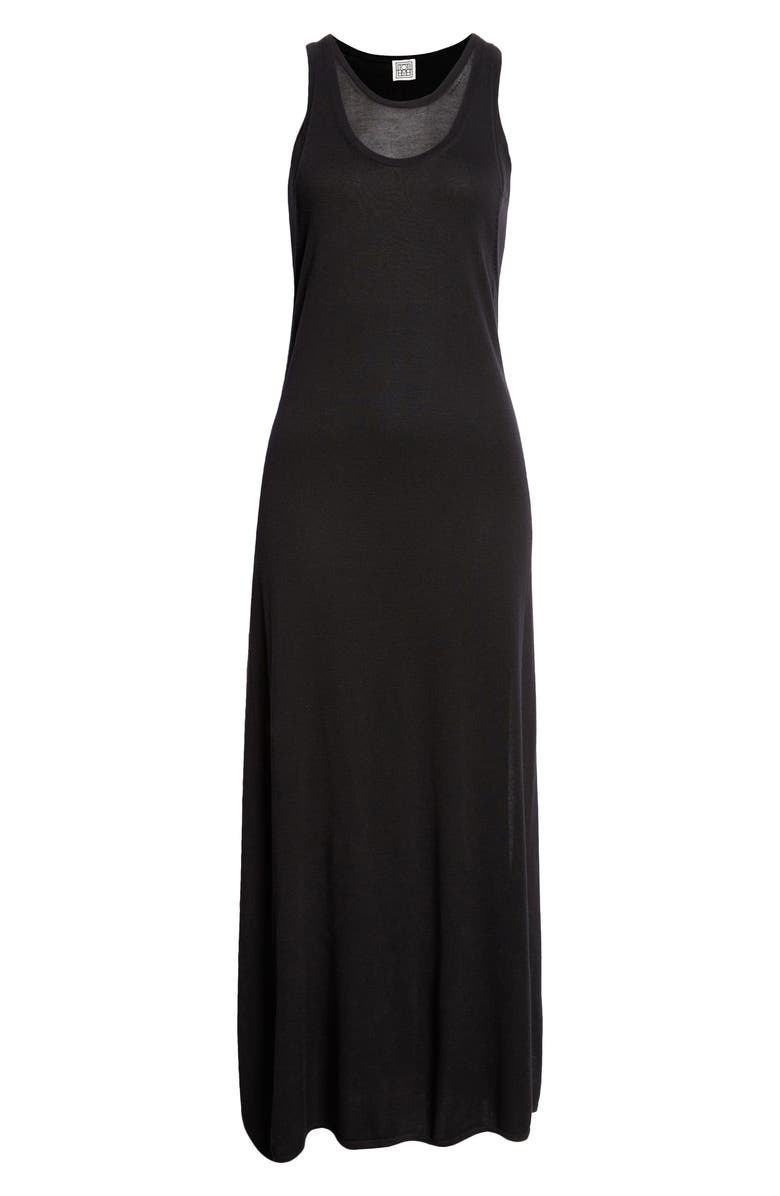 TOTEME Layered Maxi Tank Dress, Alternate, color, Black