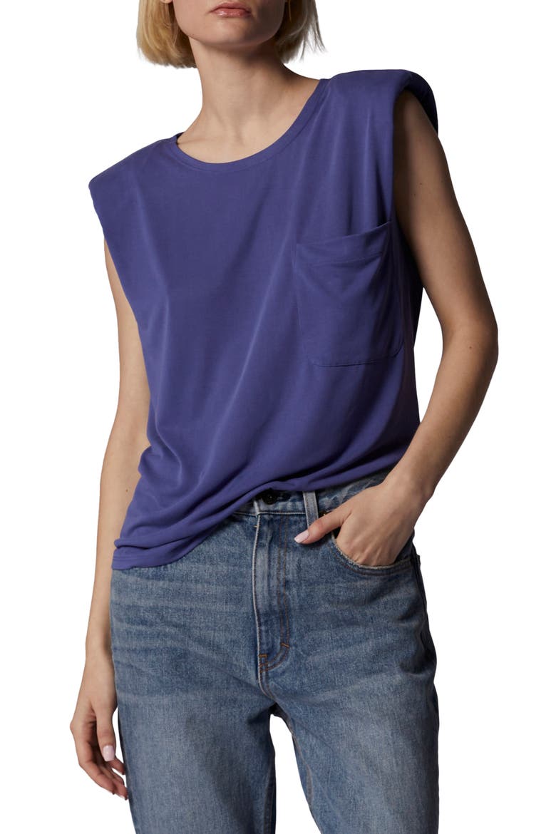 Estelle Muscle T-Shirt, Main, color, SKIPPER BLUE