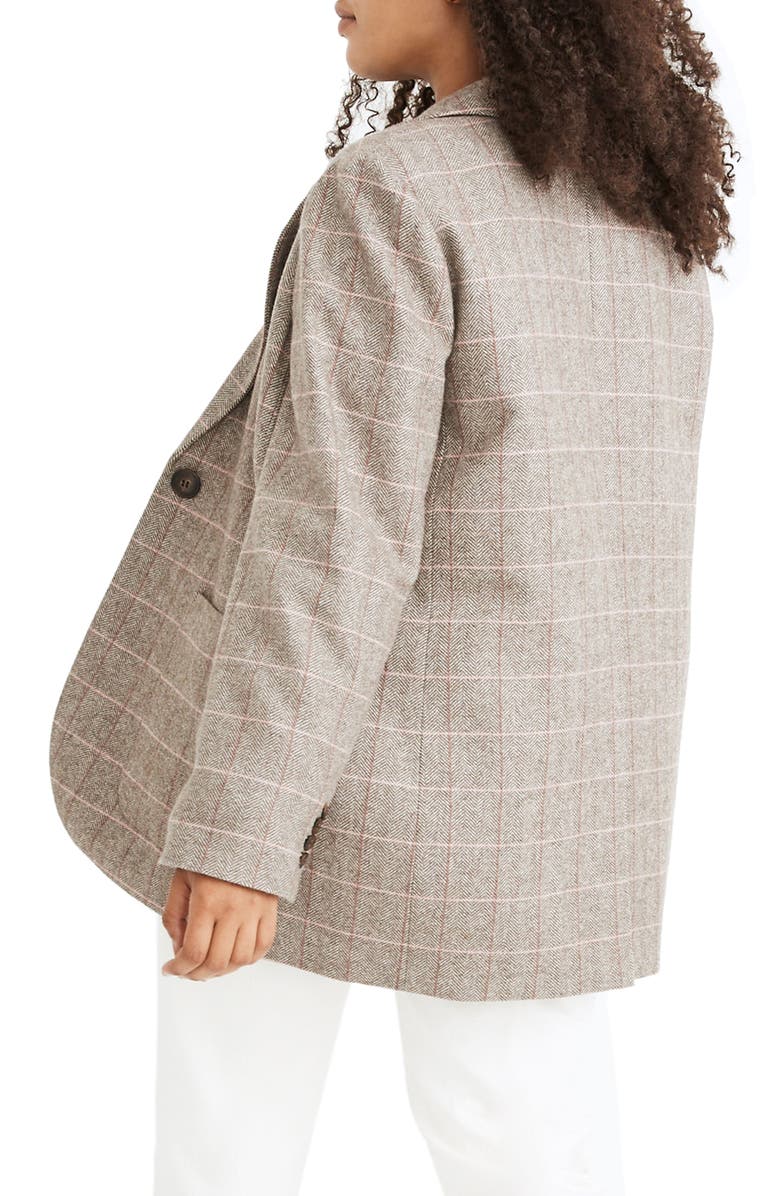 Madewell Woodhull Plaid Blazer, Alternate, color,