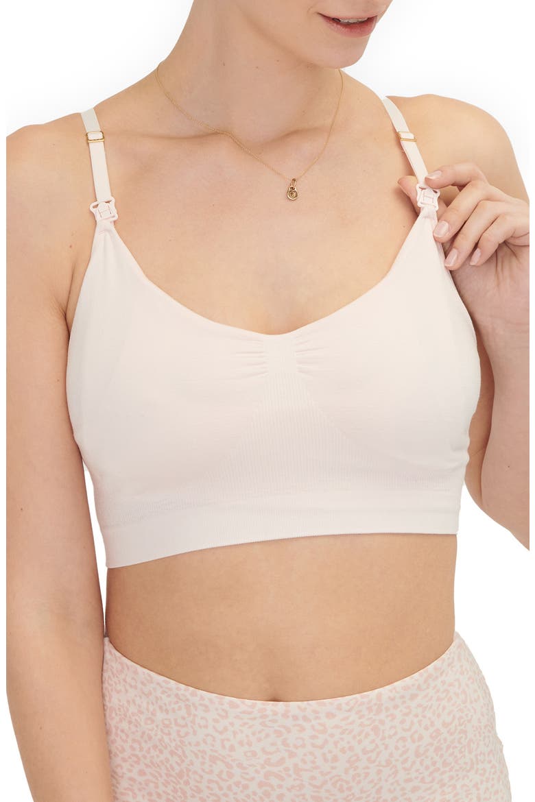 The Essential Maternity Wireless Pumping and Nursing Bra, Main, color, PETAL