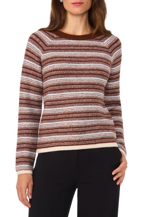 Stripe Raglan Sleeve Sweater