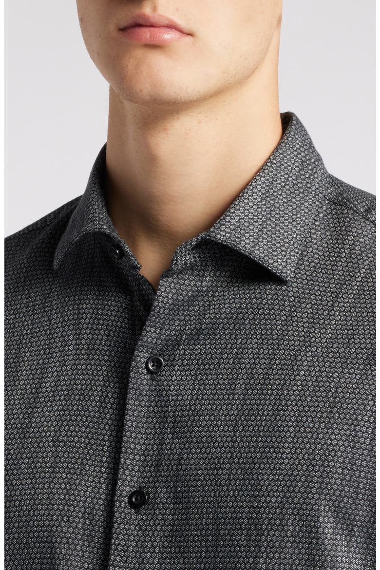 Rufus Cotton Button-Up Shirt, Alternate, color, BLACK