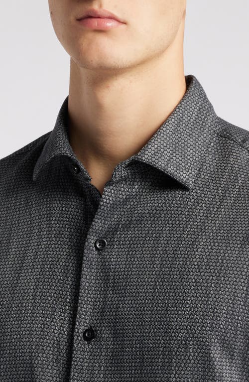 Robert Barakett Rufus Cotton Button-up Shirt In Black