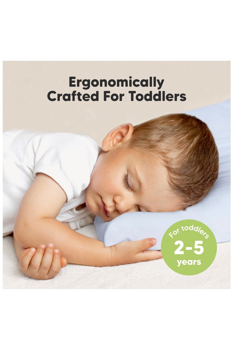 Toddler Pillow with Pillowcase, Alternate, color, Baby Blue