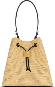 Balmain Pulse crochet and leather backpack