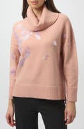 Joseph Ribkoff Sequin Cowl Neck Sweater