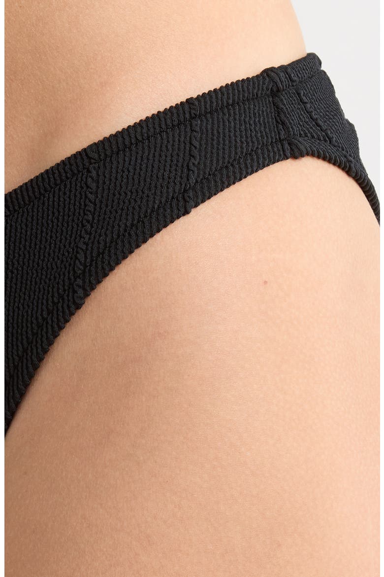 Vibe Surf High Cut Bikini Bottoms, Alternate, color, BLACK