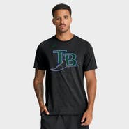 Nike Men's Nike Heather Black Tampa Bay Rays Cooperstown Logo Tri-Blend T-Shirt