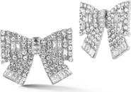 SPHERA MILANO Pavé Bow Stud Earrings