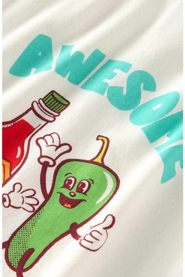 Kids' Graphic T-Shirt, Alternate, color, IVORY EGRET AWESOME SAUCE