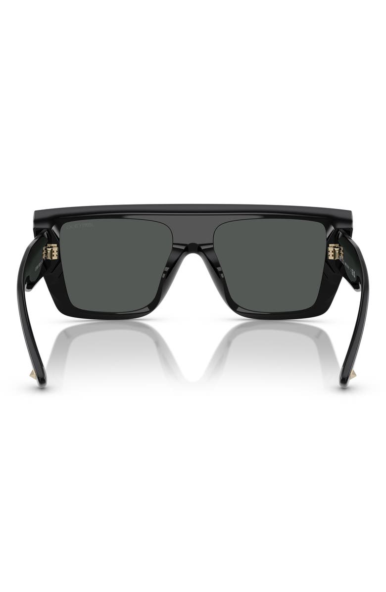 Jimmy Choo 52mm Rectangular Sunglasses, Alternate, color, Black