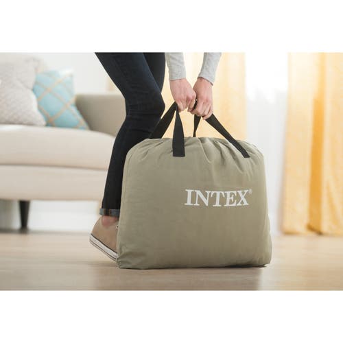Intex Plus Pillow Rest Classic 16.5" High Queen Air Mattress With Built