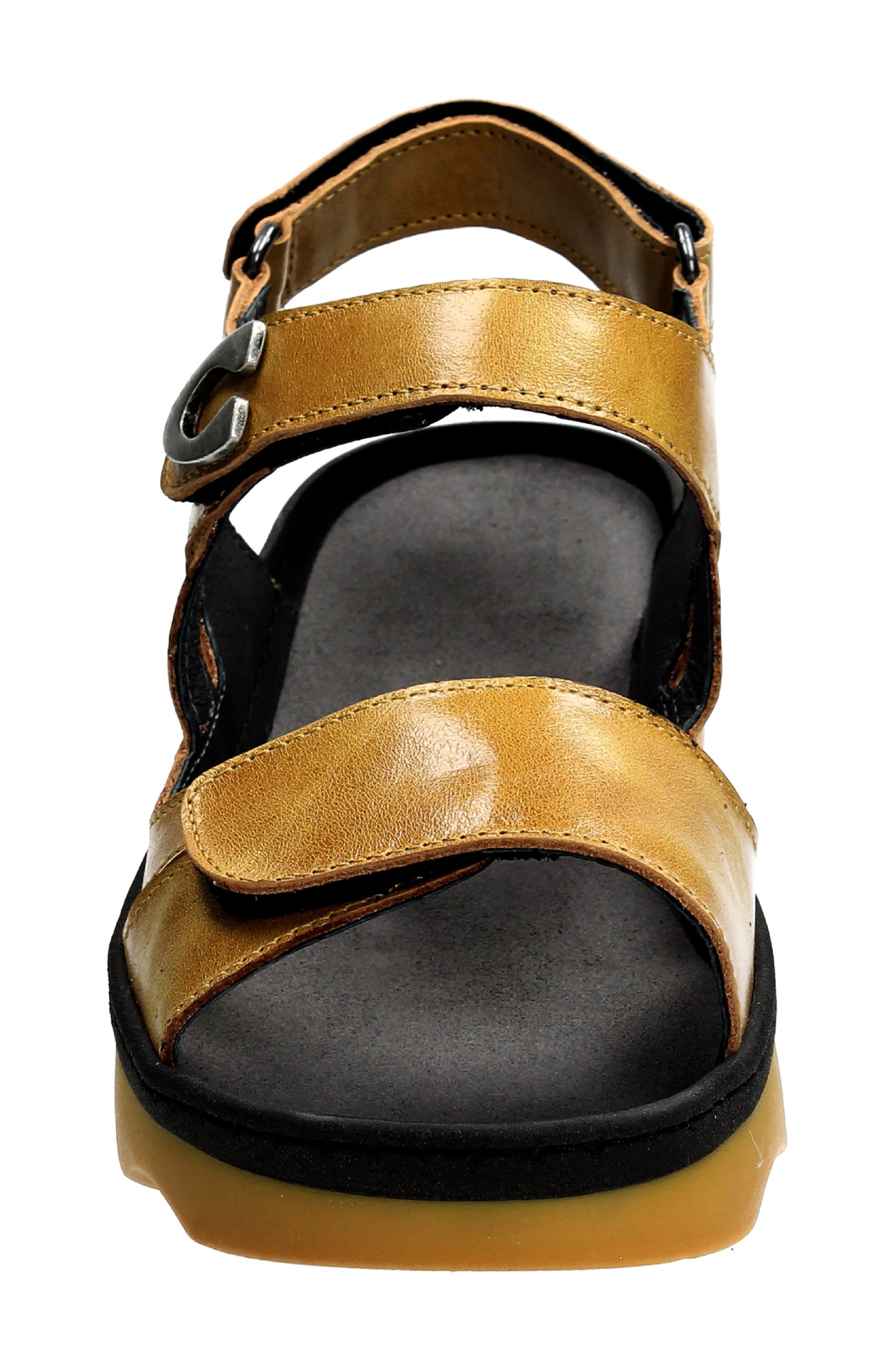 Medusa Sandal, Alternate, color, YELLOW REFLEX LEATHER