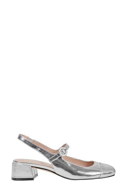 Marc Fisher Ltd Martie Slingback Mary Jane Pump In Silver